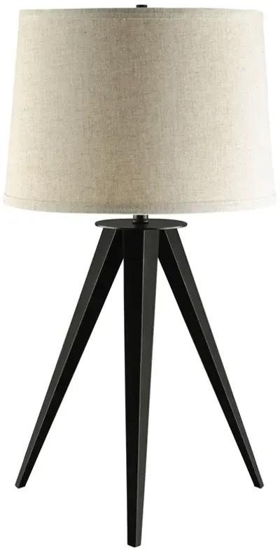 Coaster Sabat 29 Inch Empire Shade Tripod Beside Table Lamp Black