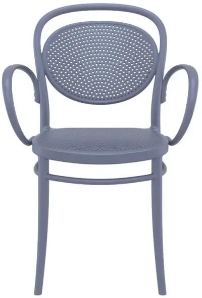 Compamia Marcel XL Resin Outdoor Arm Patio Chair Dark Gray