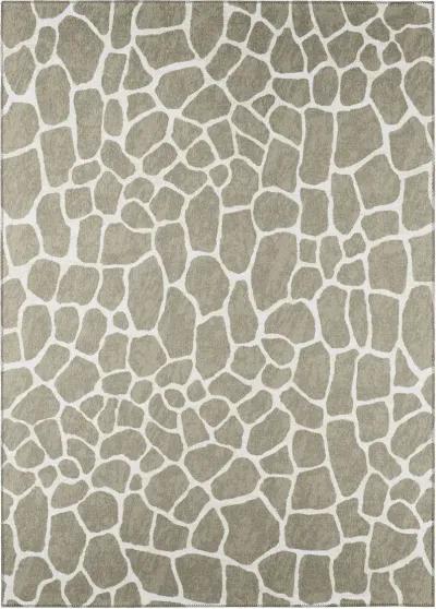 Stone Mosaic Giraffe-Inspired 5'X8' Area Rug