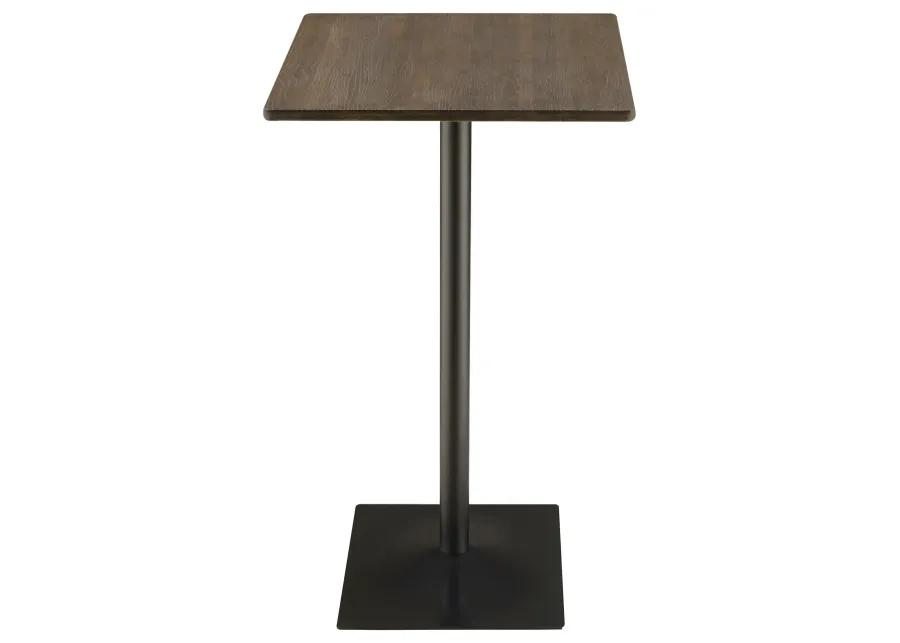 DARK ELM/MATTE BLACK INDUSTRIAL BAR TABLE