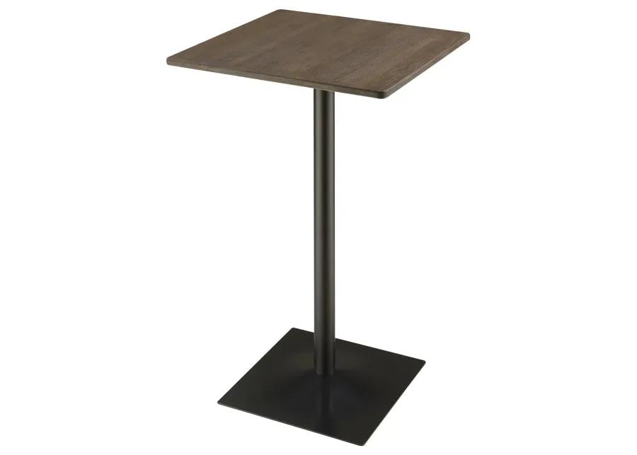 DARK ELM/MATTE BLACK INDUSTRIAL BAR TABLE