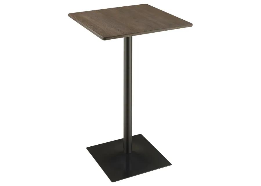 DARK ELM/MATTE BLACK INDUSTRIAL BAR TABLE