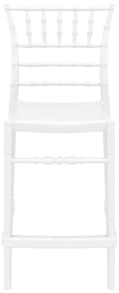 Compamia Chiavari Polycarbonate Counter Stool Glossy White