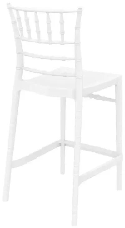 Compamia Chiavari Polycarbonate Counter Stool Glossy White