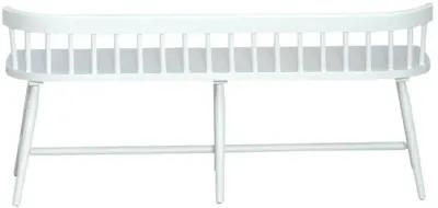 Liberty Furniture Capeside Cottage Porcelain White Spindle Back Dining Bench