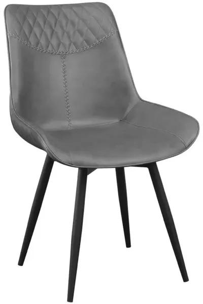 Brassie Upholstered Swivel Dining Side Chair Grey