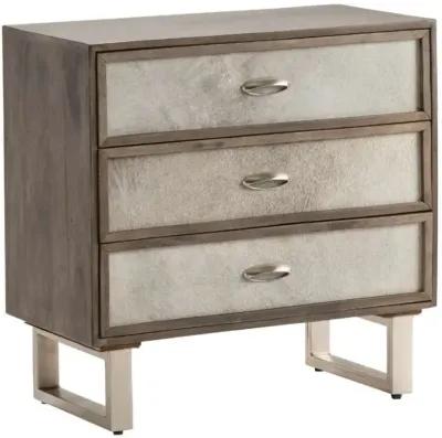 Crestview Theodore Grey Cowhide Chest