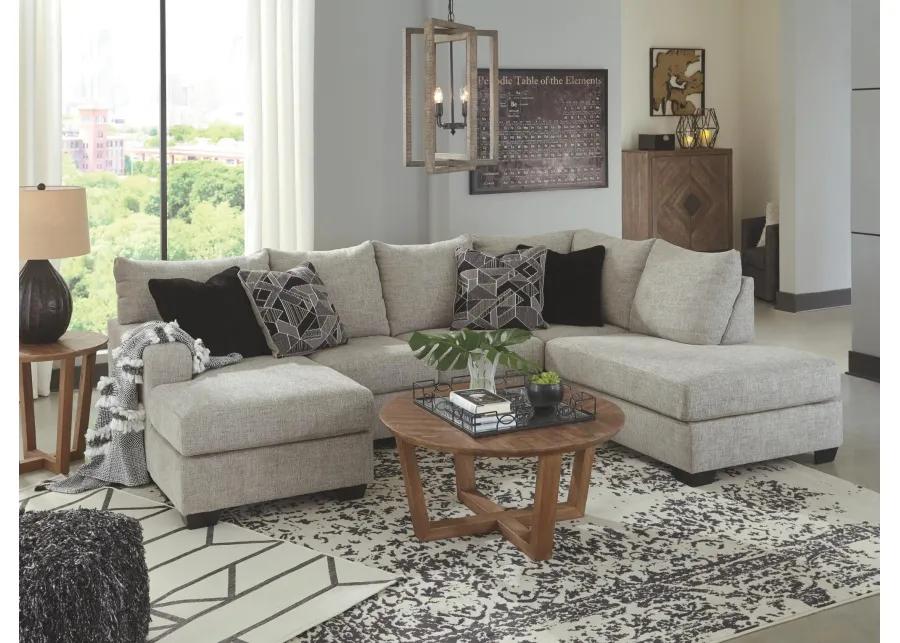 MEGGINSON 2-PIECE SECTIONAL WITH CHAISE STORM BENCHCRAFT