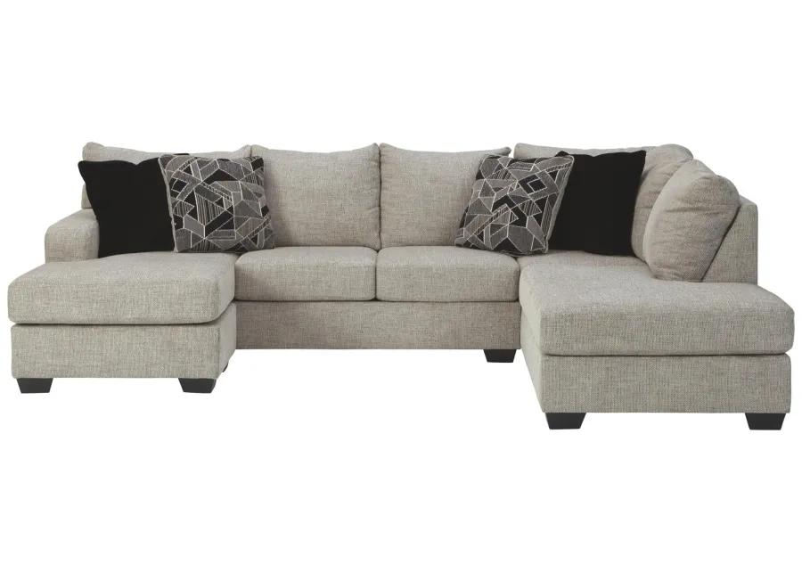 MEGGINSON 2-PIECE SECTIONAL WITH CHAISE STORM BENCHCRAFT