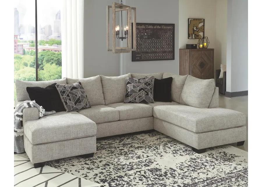 MEGGINSON 2-PIECE SECTIONAL WITH CHAISE STORM BENCHCRAFT