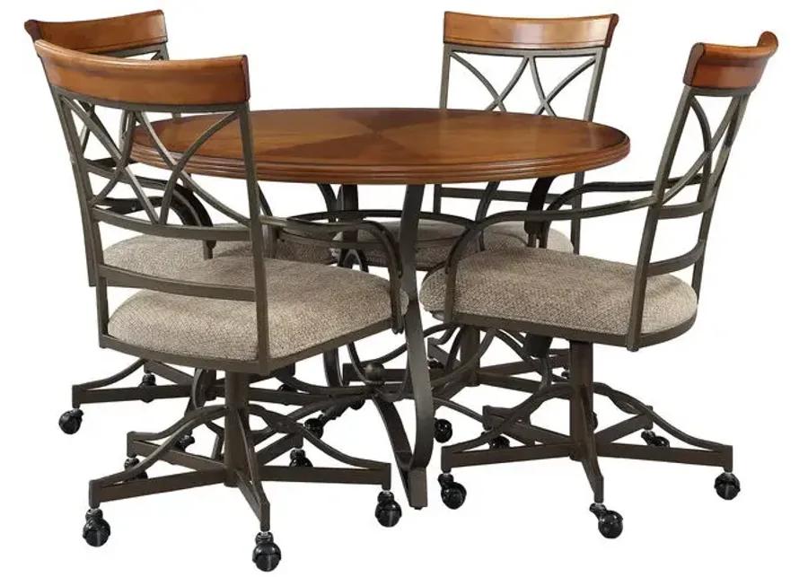 HAMILTON 5-PC SWIVEL DINING SET