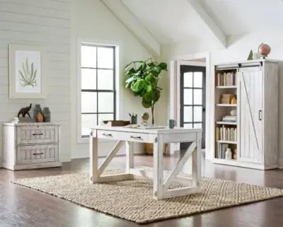 AVONDALE WHITE WEATHERED OAK BOOKCASE