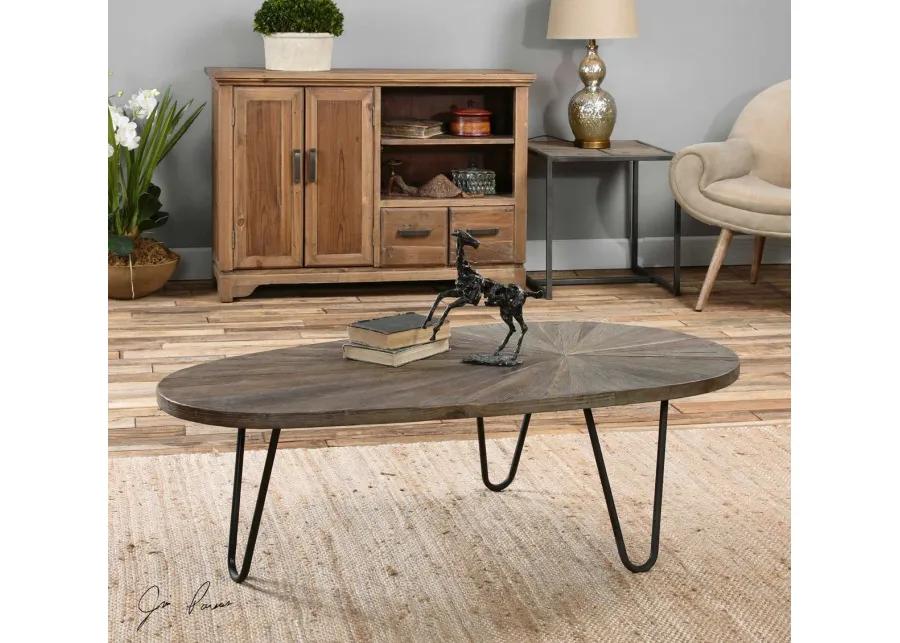 LEVENI WEATHERED GRAY COFFEE TABLE