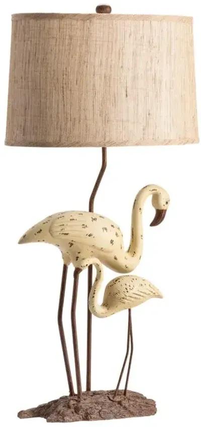 Crestview Shoreline Distressed White & Grey Accent Lamp