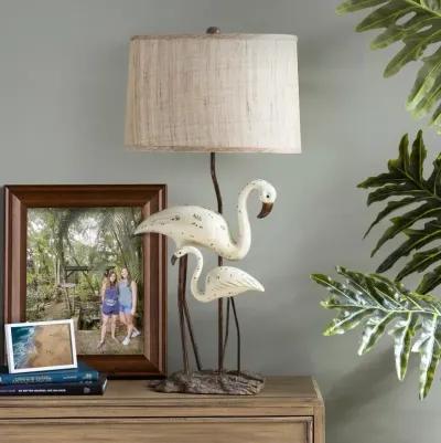 Crestview Shoreline Distressed White & Grey Accent Lamp