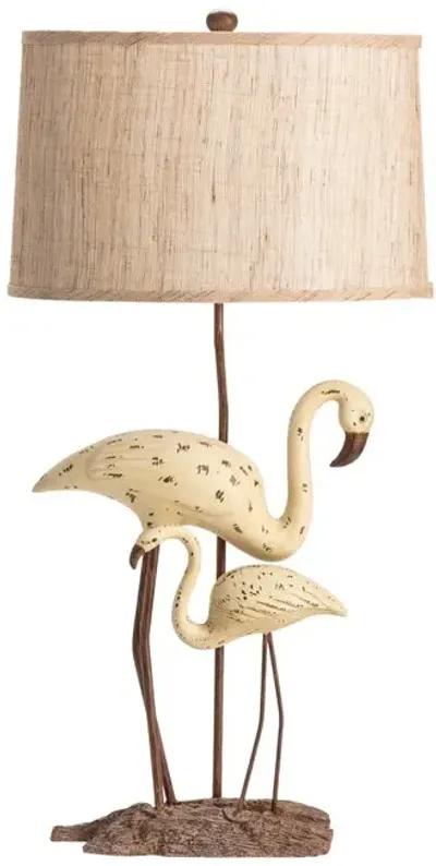 Crestview Shoreline Distressed White & Grey Accent Lamp