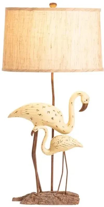 Crestview Shoreline Distressed White & Grey Accent Lamp