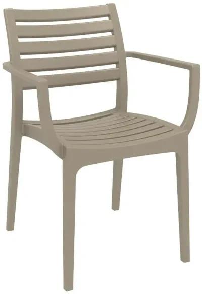 Compamia Artemis Outdoor Dining Arm Chair Taupe