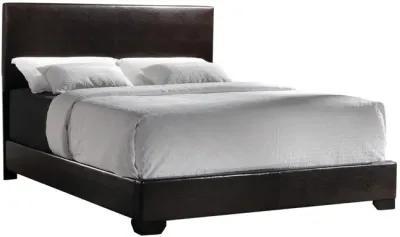 Coaster Conner Upholstered Queen Panel Bed Dark Brown