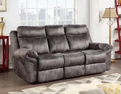 Steve Silver Nashville Manual Reclining Sofa with Drop-Down Console Grey