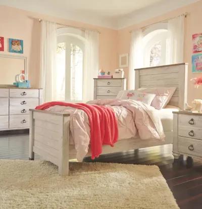 Willowton Full Panel Bed - Whitewash