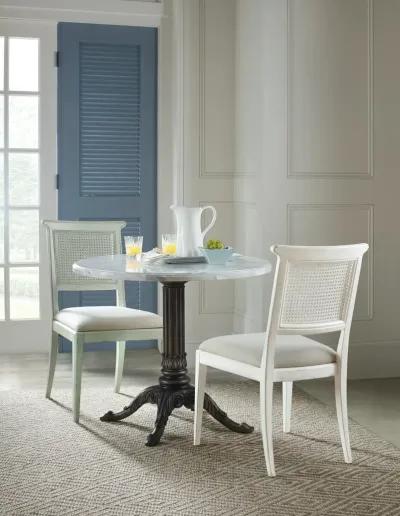 CHARLESTON OYSTER UPHOLSTERED SEAT SIDE CHAIR