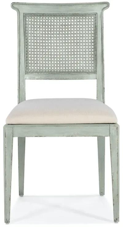 CHARLESTON OYSTER UPHOLSTERED SEAT SIDE CHAIR