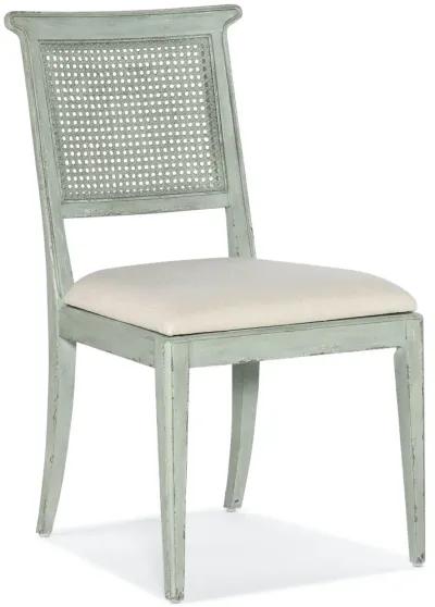 CHARLESTON OYSTER UPHOLSTERED SEAT SIDE CHAIR