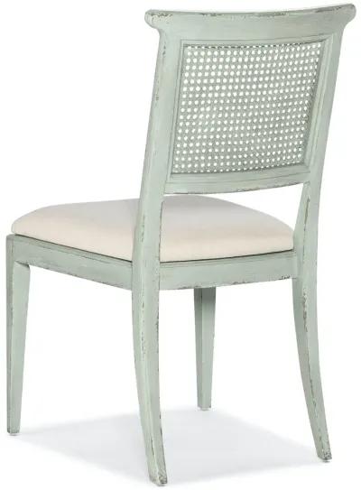 CHARLESTON OYSTER UPHOLSTERED SEAT SIDE CHAIR