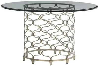 Laurel Canyon by Lexington Bollinger Round Dining Table with 54 Inch Glass Top