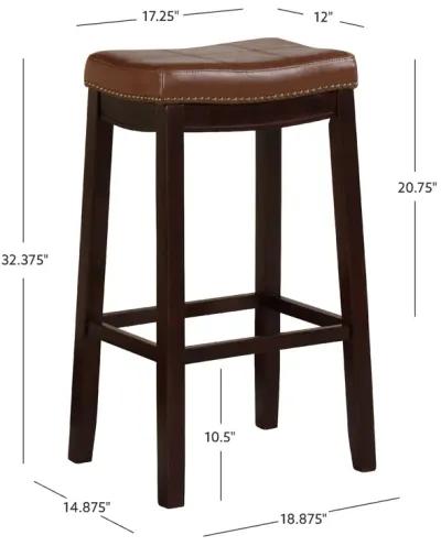 Linon Claridge Cognac Bar Stool