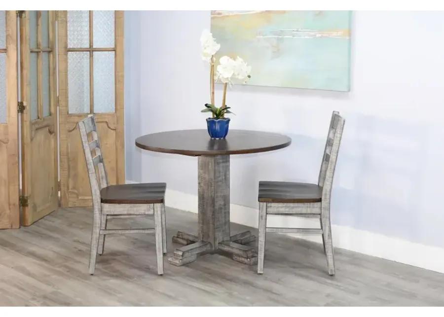 HOMESTEAD HILLS TOBACCO LEAF & ALPINE GREY DROP LEAF DINING TABLE