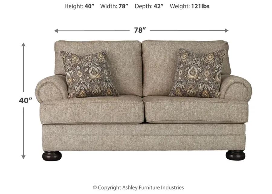 KANANWOOD LOVESEAT OATMEAL SIGNATURE DESIGN