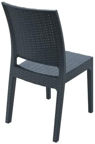 Compamia Florida Resin Wickerlook Dining Chair Dark Gray