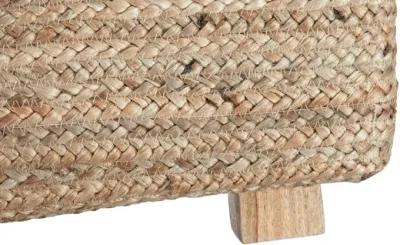 BISCAYNE WOVEN JUTE SQUARE COFFEE TABLE IN NATURAL