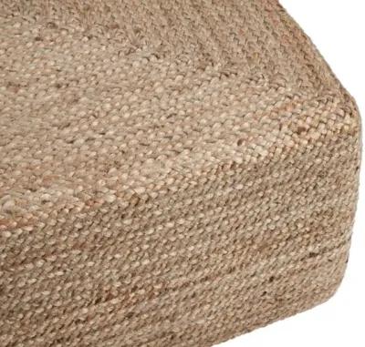 BISCAYNE WOVEN JUTE SQUARE COFFEE TABLE IN NATURAL