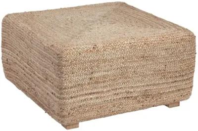 BISCAYNE WOVEN JUTE SQUARE COFFEE TABLE IN NATURAL