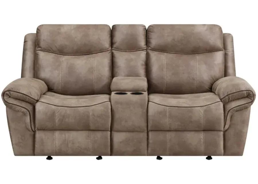 NASHVILLE MANUAL GLIDER RECLINER CONSOLE LOVESEAT