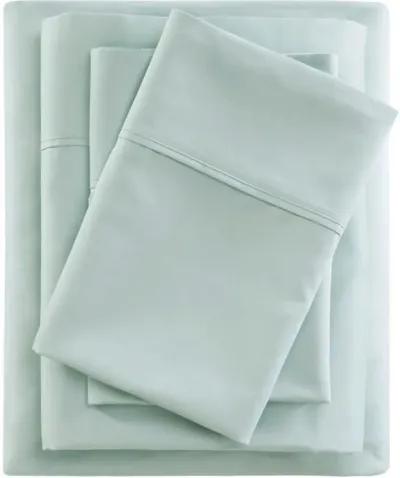 Olliix Beautyrest Full Seafoam 600 Thread Count Cooling Cotton Blend Sheet Set