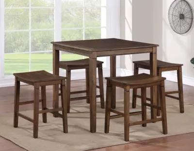 Steve Silver Westlake Dark Brown 5-Piece Counter Dining Set