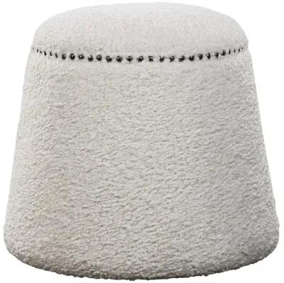 Uttermost Gumdrop White Ottoman