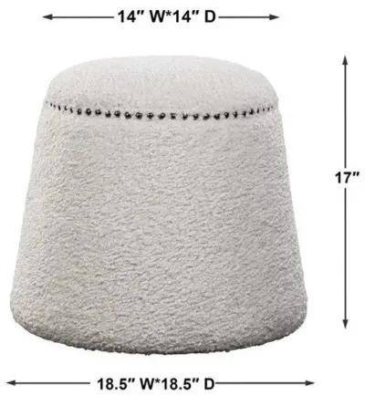 Uttermost Gumdrop White Ottoman