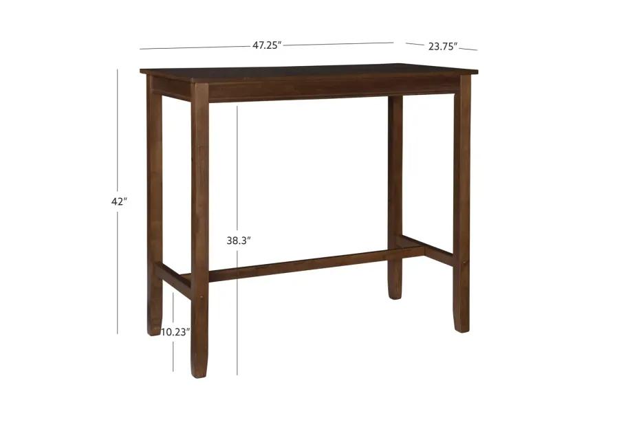 CLARIDGE 42" BAR HEIGHT PUB TABLE - RUSTIC BROWN