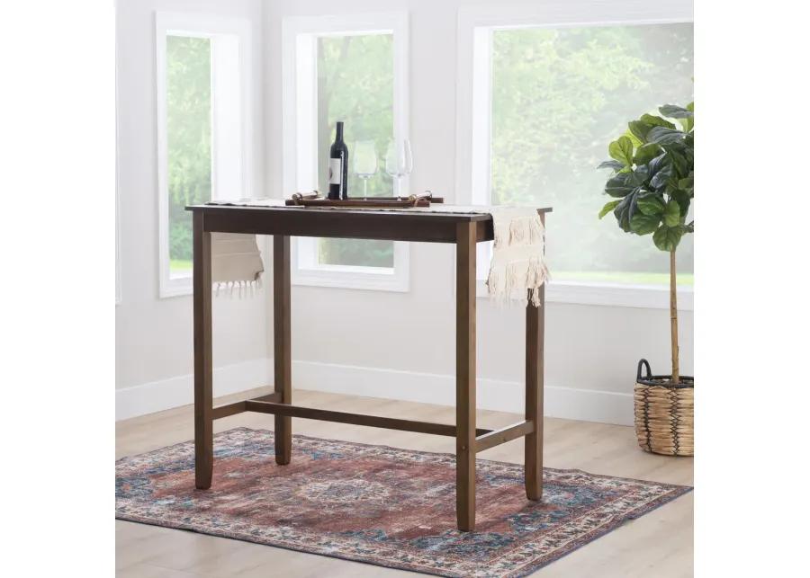 CLARIDGE 42" BAR HEIGHT PUB TABLE - RUSTIC BROWN