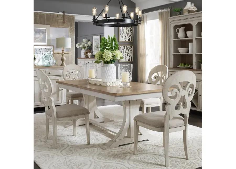 7 PIECE TRESTLE TABLE SET - FARMHOUSE REIMAGINED