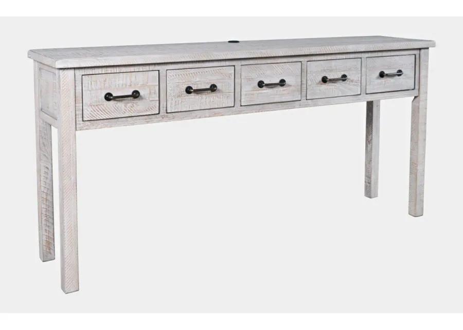 NORTH COAST 3 DRAWER ACCENT CONSOLE WHITE WASH