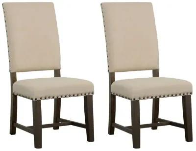 Coaster Twain Upholstered Dining Side Chair Beige