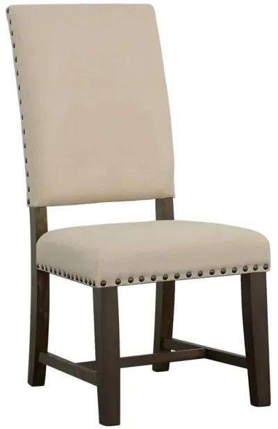 Coaster Twain Upholstered Dining Side Chair Beige