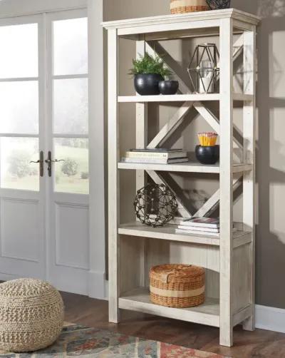 Ashley 75 Inch Carynhurst Bookcase Whitewash