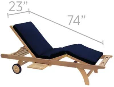 Royal Teak Sunbed Navy Outdoor Cushion